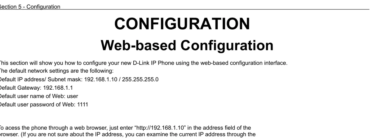 DPH-400S web interface login page